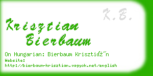 krisztian bierbaum business card